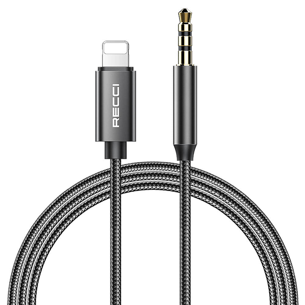 Recci RH02 Lightning to 3.5mm AUX Audio Kablo - 1 Recci RH02 Lightning to 3.5mm AUX Audio Kablo - 1